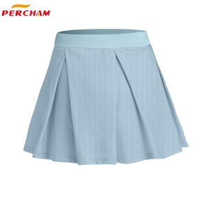 Vêtements de sport pour femmes de haute qualité, jupe de tennis respirante à taille haute, logo sur le devant, évacuation de l'humidité, tenue de tennis confortable - Product Image 5