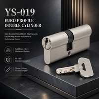 Serrure à mortaise standard européenne 70 mm-110 mm, cylindre de serrure à mortaise en alliage de zinc et laiton