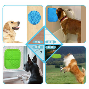 <b>Silicone</b> Dog Licking <b>Mat</b> Square 200mm Food Grade Non-Slip Pet Feeding Pad With Suction Cups For Dogs - Product Image 2