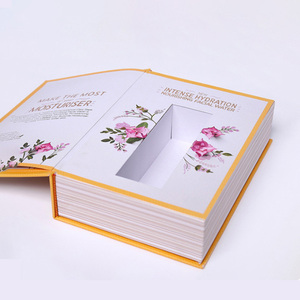Caja de embalaje cosmético personalizada con forma de libro, caja de papel plegable de alta gama con tapa abatible, caja protectora para loción para la piel - Product Image 4