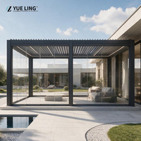 Pergola en aluminium à lames orientables personnalisée Progola pour les constructeurs et les entrepreneurs du secteur commercial, pergola résistante au soleil et à la pluie pour la cour