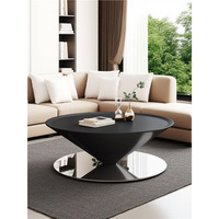Table basse ronde flottante de style français, table à thé créative et minimaliste pour petit salon, mobilier de maison