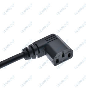 Удлинительный шнур IEC320 C14-C13, C14 защелкивающийся левый и C13 правый короткий, длина 60 см, 18AWG - Product Image 6