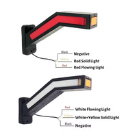 Feu de position latéral universel à LED néon 12V 24V pour camion et remorque, étanche, ambre, rouge, blanc