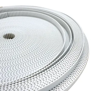 1Meters T5-20MM white Polyurethane with steel core belt Width 20mm T5 PU Polyurethane open timing belt