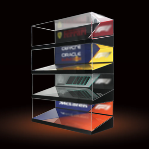 Caja Expositora Acrílica con Protección UV de 1/8/18/24 Ranuras para Autos, Vitrina Antipolvo de 4 Niveles para Hot Wheels/Tomica, Estuche Transparente para Modelos a Escala - Product Image 1