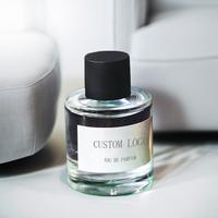 Botol Parfum Silinder Mewah 30ml Botol Parfum Kaca Dasar Berat 50ml Botol Semprot Parfum Kaca Kosong Dengan Tutup Kayu