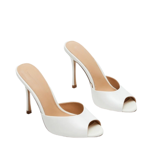 Escarpins à talons aiguilles et compensés, grande taille, tendance, à bout ouvert, pour mariée, avec talon carré de 8 cm et talon compensé de 5 cm, faciles à enfiler - Product Image 3