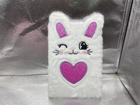 Carnet secret personnalisé OEM en peluche licorne tie-dye pour filles avec serrure et clé, format A5, ensemble de papeterie moelleuse pour enfants
