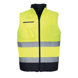PORTWEST - S267YNRM Calentador de cuerpo amarillo/azul marino de dos tonos Hi-vis-EAN 5036108218677 ROPA DE TRABAJO DE LA HI-VIS - Product Image 1