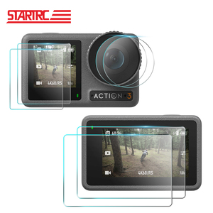 STARTRC-cubierta protectora para lente de cámara, Protector de pantalla de vidrio templado para <span class=keywords><strong>DJI</strong></span> <span class=keywords><strong>Osmo</strong></span> <span class=keywords><strong>Action</strong></span> 3, accesorios de pantalla táctil delantera y trasera - Product Image 1