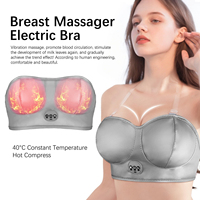Soutien-gorge massant électrique chauffant à 3 vitesses pour l'amélioration mammaire, soutien-gorge vibrant avec compresse chaude pour l'agrandissement de la poitrine