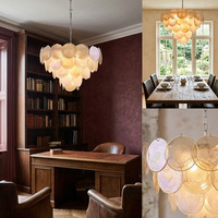 Lustre en verre de style italien moderne, luminaire suspendu en verre irisé superposé, lampe suspendue pour îlot de cuisine, restaurant