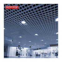 Precio de costo Material de construcción Techos artesonados Colgando Rejilla de techo de aluminio Techo falso para decoración de interiores