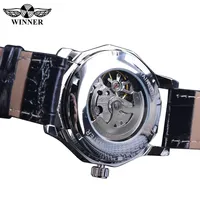 Top marque de luxe gagnant montre bleu océan géométrie conception Transparent squelette cadran hommes montre automatique mode montre mécanique