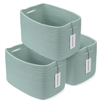 Panier de rangement tressé en corde de coton nordique grande capacité pour jouets, collations et articles divers de bureau