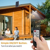 Luz de cobertizo con energía solar Luz colgante solar con control remoto Panel solar grande con 228 LED 5 cabezas luz solar portátil