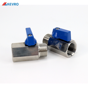 <strong>Mini</strong> <strong>Ball</strong> <strong>Valve</strong> 3/8 Inch NPT BSP Thread Stainless Steel 316 Female to Male Connector Compact Shut Off <strong>Valve</strong> - Product Image 3