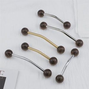 Nordic Style Zinc Alloy Oval Long Handle Minimalist <b>Kitchen</b> Cabinet Drawer Wardrobe Door Light Luxury Handle - Product Image 2