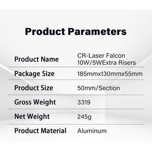 Creality Falcon Extra Risers, Columnas de Soporte de Aleación de Aluminio (12 Piezas) para Grabador Láser Serie A1 de 5W y 10W - Product Image 6