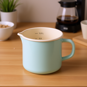 Jarra para leche de 12 cm con pico y escala interna, color menta - Product Image 3