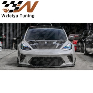 Compatible avec <span class=keywords><strong>Tesla</strong></span> Model 3 Model Y 17-23, capot avant en fibre de carbone, capot ventilé style <span class=keywords><strong>robot</strong></span> - Product Image 3