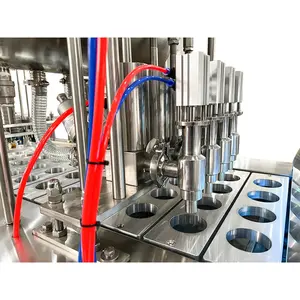 COSINE Otomatis 4 Oz Cangkir Plastik Kertas Mengisi dan Menyegel Mesin untuk Saus Soda Jus Air Jelly Yogurt Lini Produksi