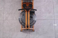 Rameur à eau de haute qualité pour utilisation à domicile au bureau Rangée en bois massif la plus fine avec double glissière avec une capacité de poids maximale de 450lb