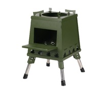 Poêle à bois en acier inoxydable léger Luling T300 pour le camping en plein air - Poêle à bois pliable multi-usages détachable personnalisable