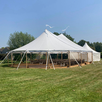 Tente de mariage en tissu extensible 10x30 pieds, structure facile à monter, tente de fête pour jardin, week-end, extérieur, famille, carpas pour événements