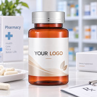 Bouteille en plastique PET réutilisable écologique de 120 ml avec étiquette personnalisée, conteneur pour comprimés à base de plantes, pour l'emballage de compléments alimentaires
