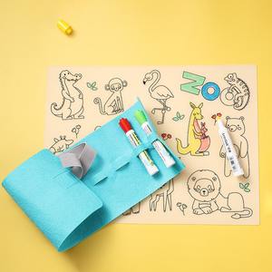 Kunden spezifische 40*30cm wasch bare Silikon Baby Tischset zum Malen Silikon Färbung Zeichen tisch Matte Benutzer definierte Esstisch Zeichnung - Product Image 2