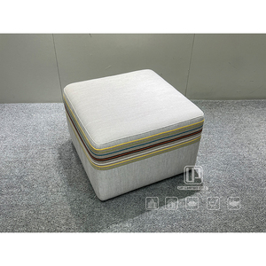 High Quality Custom Foshan Designer Favorite Bedroom Living Room Furniture White Square Fabric <b>Stools</b> & Ottomans Designer Favori - Product Image 3