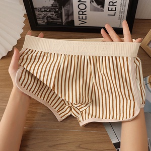 Caleçons Boxers Respirants en Coton Tricoté pour Hommes XXL, Taille Logotée à Rayures Carreaux, <span class=keywords><strong>Pyjama</strong></span> de Maison Grande Taille, Livrés en Sachet - Product Image 6