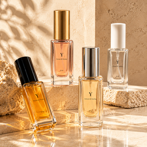 Yark - Juego de Mini Botellas de Perfume de Vidrio Vacías de Lujo con Tapa de Rosca de 3 ml, 5 ml, 8 ml, 10 ml y 15 ml, con Caja de Regalo para Viajes - Product Image 1