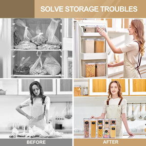 8-Piece Rectangle PP Airtight Food Storage Containers 1-3L Capacity for Pantry & Kitchen Organization - Product Image 3