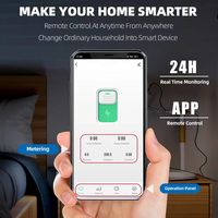 Compteur d'énergie intelligent Wi-Fi 1P 63A 230V 6kA certifié avec contrôle de tension et de courant à distance pour la surveillance de la consommation électrique