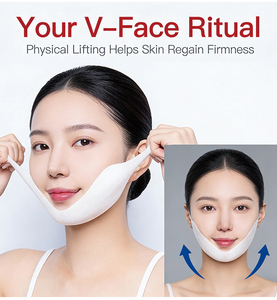 Miếng dán nâng cằm hai mặt bằng vải sợi nhỏ siêu mịn Y208, chất liệu cotton, hình chữ V, có móc tai, không dệt, dạng giấy - Product Image 4