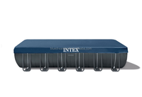 Piscine hors sol rectangulaire INTEX 26368, taille 24 pieds / 7,32 m x 3,66 m x 1,32 m, système d'eau salée ULTRA XTR