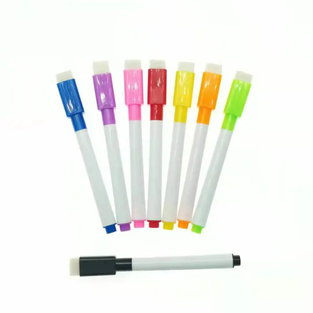 Classic and Durable Dry pena 12 Colors Magnetic Erasable White Board Marker pen For School
