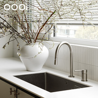 Robinet de lavabo de cuisine en nickel brossé robinet mitigeur de salle de bain rotatif professionnel