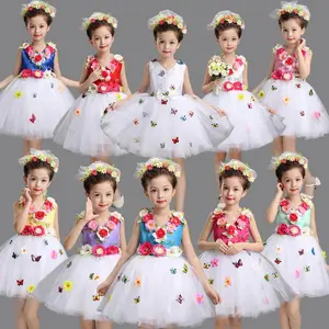 Girls Sequined Ballet Dance wear dress Kids Party Ballroom Stage dancing fancy Dress Children's Performance Jazz tutu dress