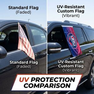 Bandera Personalizada para Ventana de Auto de 12x18 Pulgadas para Promoción del Día Deportivo Universitario - Product Image 3