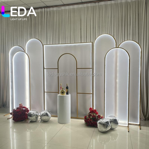Arco de Hierro Dorado para Decoración de Bodas, Fondo de Escenario LEDA para Bodas, Accesorios Metálicos para Decoración de Bodas al Aire Libre - Product Image 3