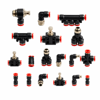 Raccord rapide pneumatique à insertion directe, type droit, 4 mm, 6 mm, 8 mm, 10 mm, raccords d'air pour la construction industrielle