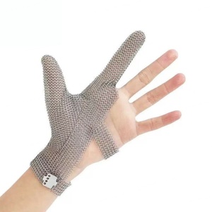 Gant en maille d'acier inoxydable à deux doigts, résistant aux coupures, stérile, personnalisable, vente en gros directe usine pour la couture - Product Image 3