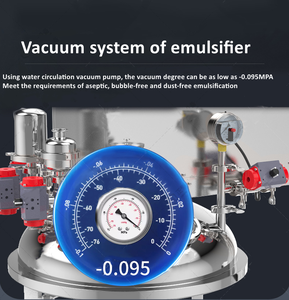 Mélangeur émulsifiant sous vide 300L PLC Control Gel Crème Shampooing pour soins de la peau Machine à homogénéiser Mélangeur - Product Image 6