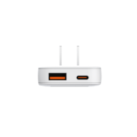 Chargeur mural rapide 65W ultra-fin GaN ignifuge à double port A+C PD3.0 QC3.0 avec prise pliable pour ordinateur portable, téléphone portable et appareil photo