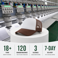 Casquette Trucker 5 Panneaux Vierge avec Avant en Mousse et Dos en Maille, Snapback Ajustable, Visière Courbée, Broderie Personnalisée, Vente en Gros