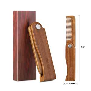 <strong>Fashion</strong> modern can be customized wholesale folding sandalwood beard wooden <strong>comb</strong> hair,wooden wide <strong>comb</strong> - Product Image 6